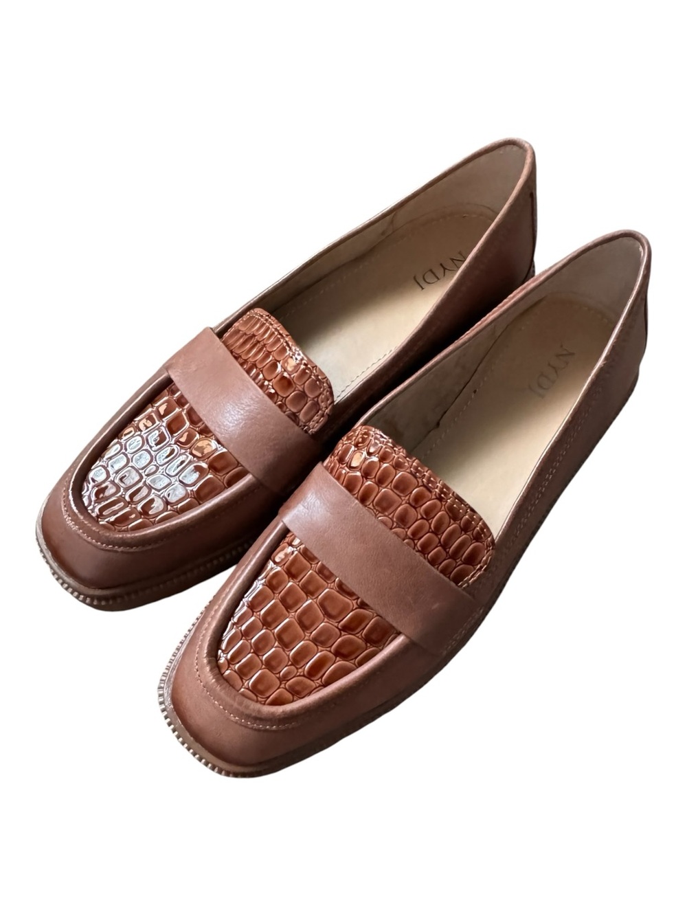 NYDJ Heidi loafers in a cognac